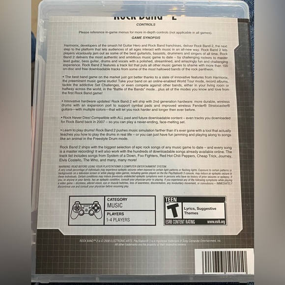 Rock Band 2 (Sony PlayStation 3, 2008) - Picture 2 of 3